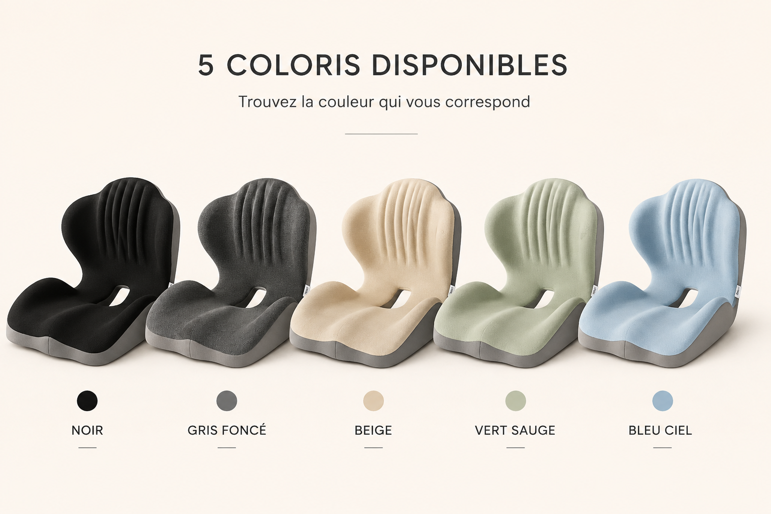 Coussin Ergonomique Premium — Soulage le dos et améliore la posture