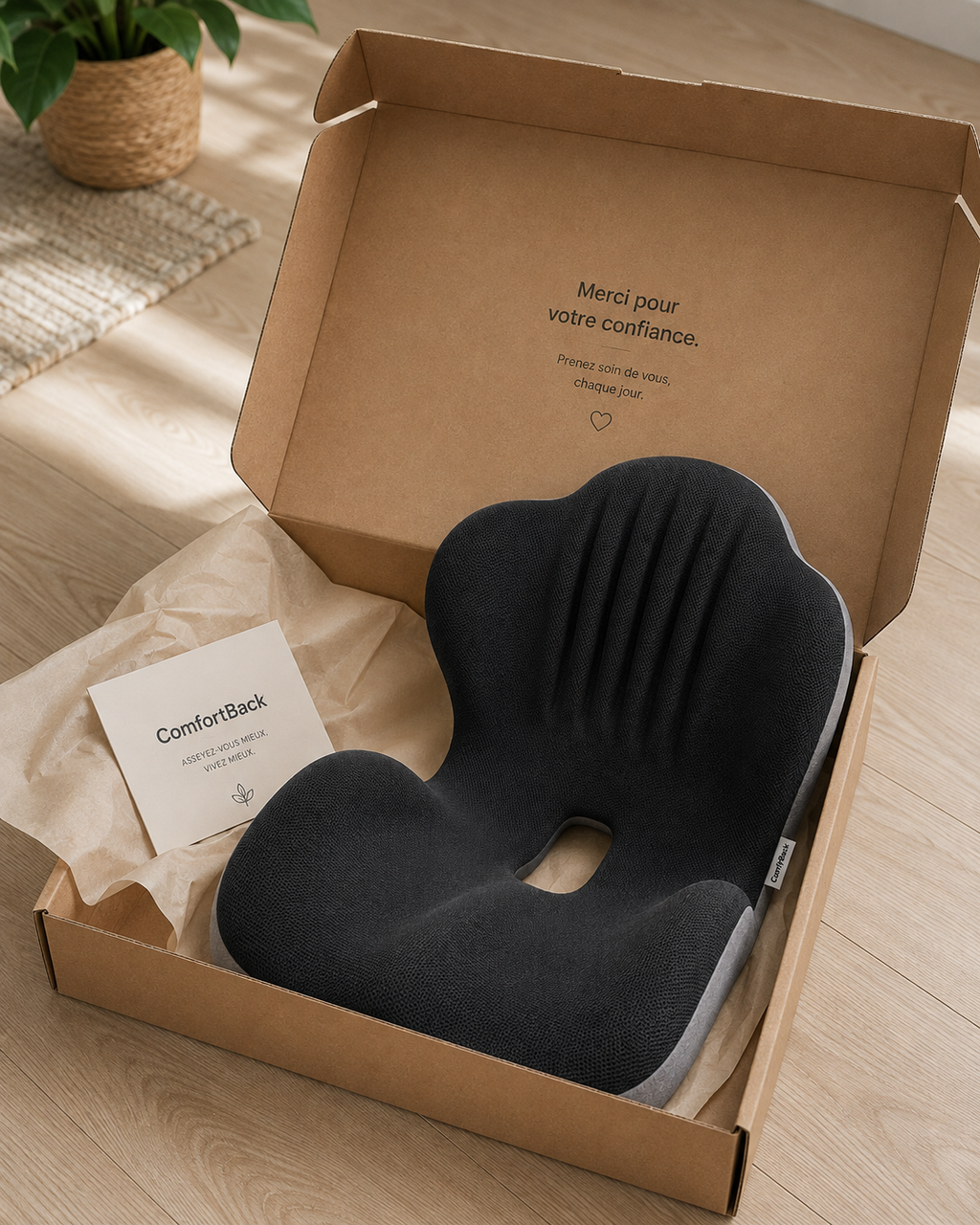 Coussin Ergonomique Premium — Soulage le dos et améliore la posture
